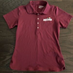 Nike Golf Women’s Dri-FIT Classic Maroon Polo Embroidered Daytona 500 Logo Small